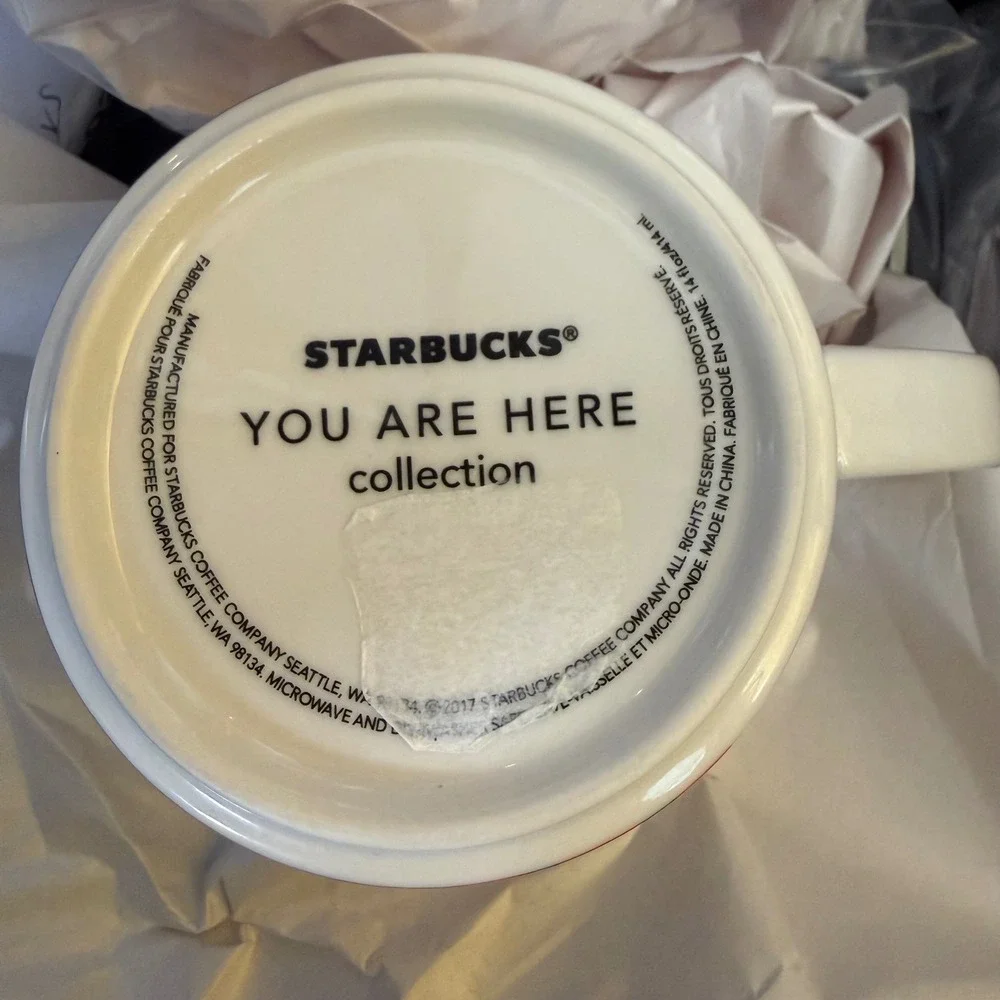 Starbucks Kansas City You Are Here Collection 2017 Coffee Mug Red Interior